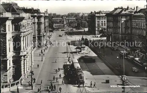 Strassenbahn Wien Schwarzenbergplatz Kat. Strassenbahn