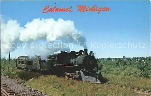 Lokomotive Keweenaw Central Steam Train Calumet Michigan Kat. Eisenbahn