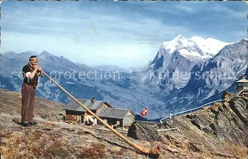 Alphorn Alphornblaeser Grindelwald  Kat. Musik