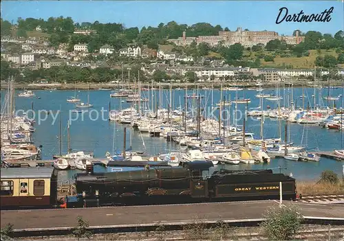 Lokomotive Boote Hafen Britannia Royal Naval College Dartmouth Kat. Eisenbahn