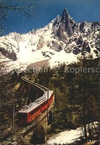 Zahnradbahn Chemin der fer Montenvers Aiguille du Dru  Kat. Bergbahn