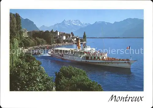 Dampfer Seitenrad Simplon Montreux  Kat. Schiffe