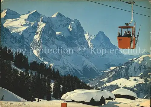 Seilbahn Reuti Bidmi Maegisalp Wetterhorngruppe Eiger  Kat. Bahnen