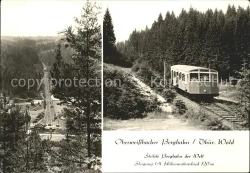 Bergbahn Oberweissbach Thueringer Wald  Kat. Bergbahn