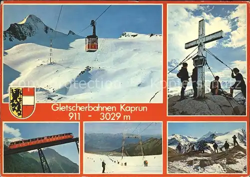 Seilbahn Gletscherbahnen Kaprun Kitzsteinhorn Gipfelkreuz  Kat. Bahnen
