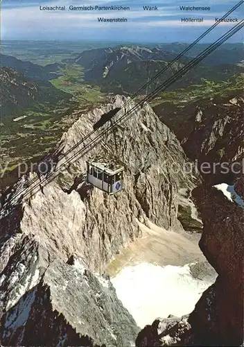 Seilbahn Zugspitze Hoellental Waxensteinkamm Loisachtal Kat. Bahnen