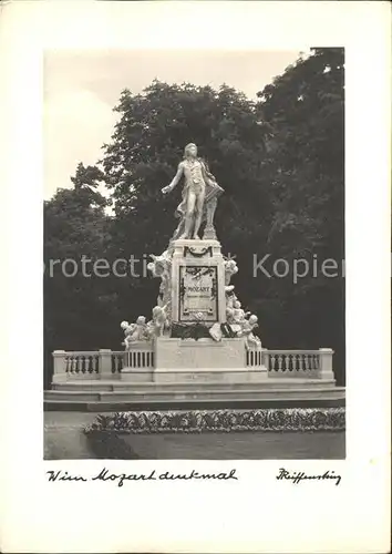 Mozart Wolfgang Amadeus Denkmal Wien  Kat. Komponist