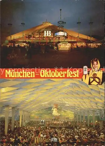 Oktoberfest Muenchen Hofbraeu Festzelt Muenchner Kindl Kat. Feiern und Feste