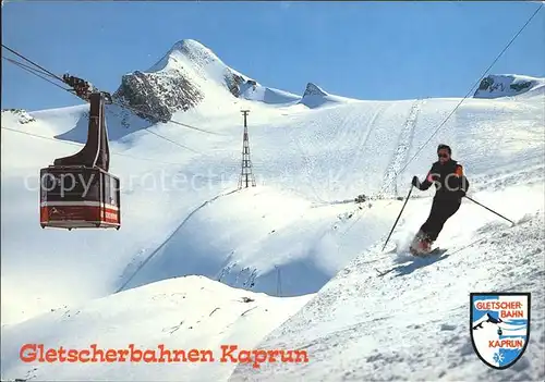Seilbahn Kaprun Kitzsteinhorn Schmiedinger Gletscher Skifahrer  Kat. Bahnen
