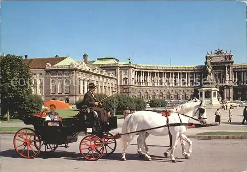 Pferdekutschen Wien I. Hofburg Kat. Tiere