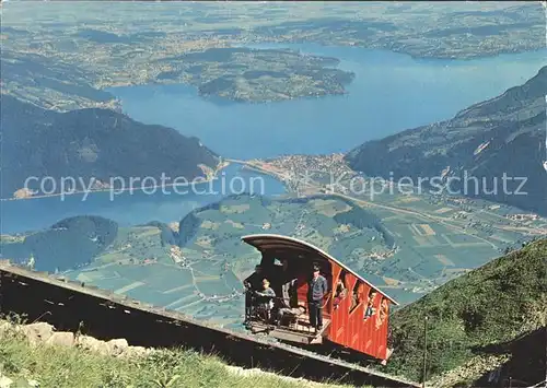 Zahnradbahn Stanserhornbahn Vierwaldstaettersee Luzern  Kat. Bergbahn