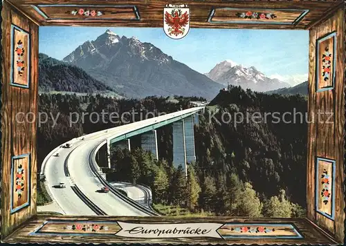 Autobahn Brenner Europabruecke Serles Habicht Stubaier Gletscher  Kat. Autos