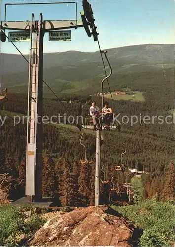 Sessellift Grosser Arber Zwercheck Bayerischer Wald  Kat. Bahnen