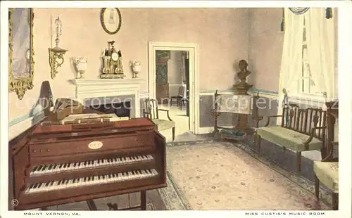 Klavier Miss Custis s Music Room Mount Vernon Kat. Musik