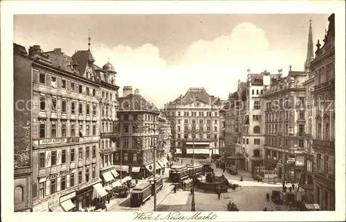 Strassenbahn Wien I. Neuer Markt  Kat. Strassenbahn