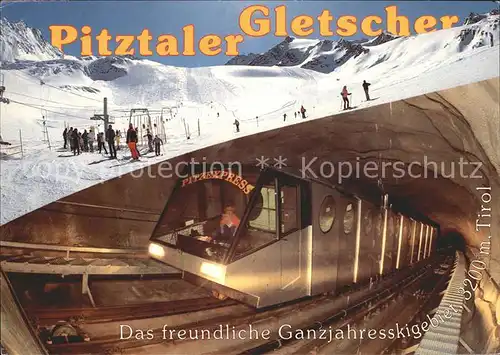 Zahnradbahn Pitztaler Gletscher St. Leonhard Mittelberg  Kat. Bergbahn