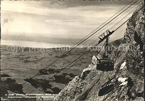 Seilbahn Saentis Appenzeller Mittelland Bodensee  Kat. Bahnen