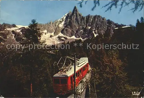 Zahnradbahn Chemin de fer Montenvers Aiguille du Dru Kat. Bergbahn