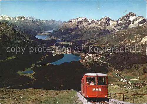 Zahnradbahn Muottas Muragl Oberengadiner Seen Kat. Bergbahn