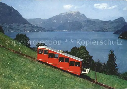 Zahnradbahn Treib Seelisberg Bahn Vierwaldstaettersee Pilatus Kat. Bergbahn