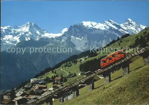 Zahnradbahn Allmendhubelbahn Muerren  Kat. Bergbahn