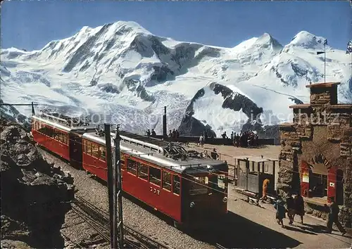 Zahnradbahn Zermatt Station Gornergrat Liskamm Castor Pollux Kat. Bergbahn