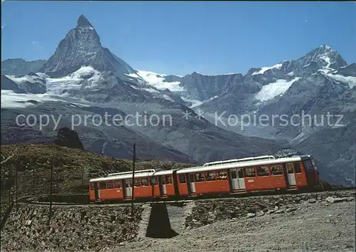 Zahnradbahn Gornergratbahn Matterhorn  Kat. Bergbahn