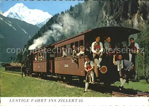 Eisenbahn Zillertal Musikanten Akkordeon Posaune Trompete  Kat. Eisenbahn