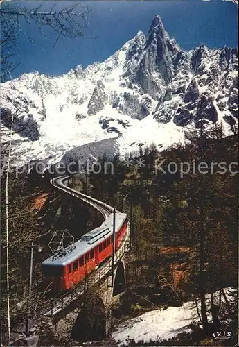 Zahnradbahn Montenvers Aiguille du Dru Chamonix Mont Blanc  Kat. Bergbahn