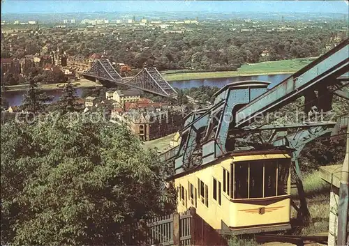 Zahnradbahn Loschwitzhoehe Blaues Wunder Dresden  Kat. Bergbahn