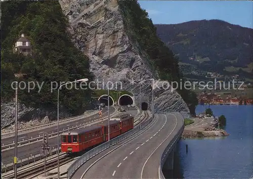 Eisenbahn Luzern Stans Engelberg Stansstad Acheregg Bruecke  Kat. Eisenbahn