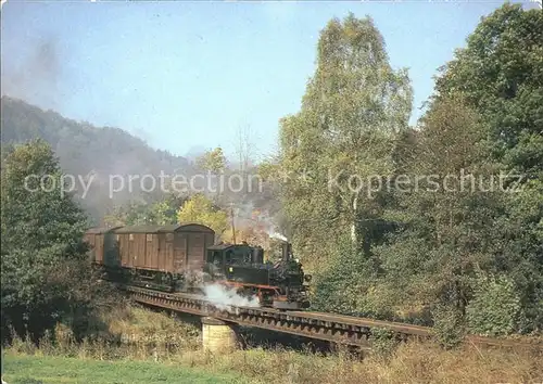 Lokomotive 99 1585 1 Gueterzug Pressnitztal Streckewalde  Kat. Eisenbahn