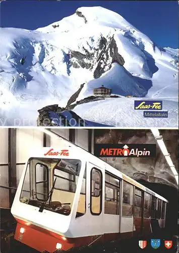 Zahnradbahn Metro Alpin Saas Fee Drehrestaurant  Kat. Bergbahn