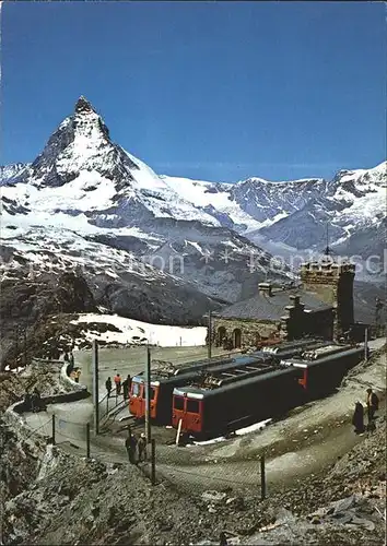 Zahnradbahn Gornergrat Zermatt Matterhorn Kat. Bergbahn