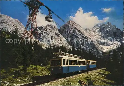 Zugspitzbahn Zahnradbahn Seilbahn Riffelriss Riffelwand Zugspitzgipfel Kat. Eisenbahn