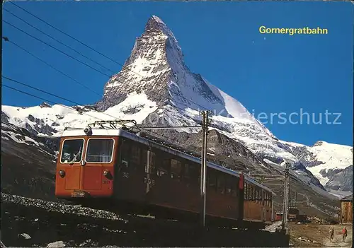 Zahnradbahn Gornergratbahn Zermatt Matterhorn Mt. Cervin Kat. Bergbahn