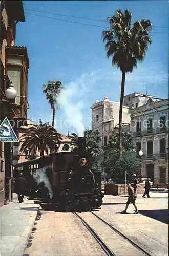 Lokomotive Castellon de la Plana Plaza de la Paz Tranvia a vapor  Kat. Eisenbahn