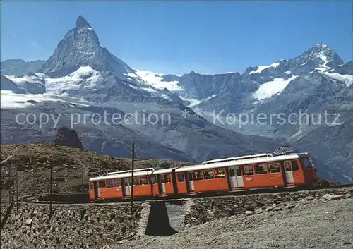 Zahnradbahn Gornergratbahn Matterhorn  Kat. Bergbahn
