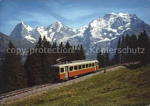 Eisenbahn Gruetschalp Muerren Eiger Moench Jungfrau Kat. Eisenbahn