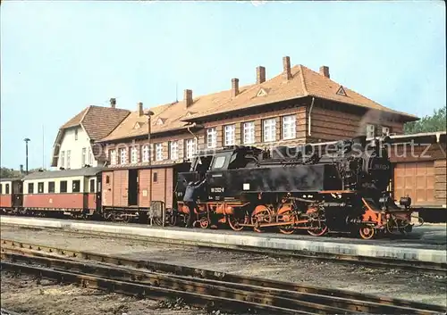 Lokomotive Baederbahn Bad Doberan Kuehlungsborn Bahnhof Kat. Eisenbahn
