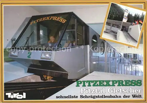 Zahnradbahn Pitzexpress Pitztal Gletscher  Kat. Bergbahn