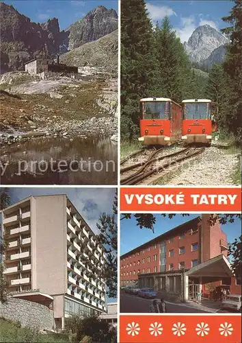 Zahnradbahn Vysoke Tatry Hotel Bellevue Hotel Sport Hornom Smokovci Kat. Bergbahn