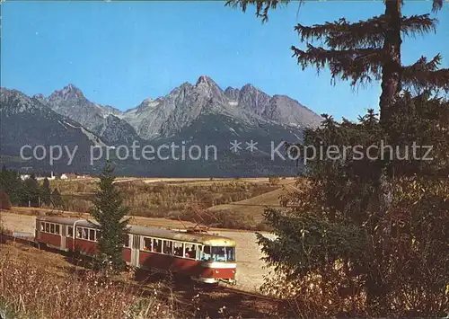 Eisenbahn Vysoke Tatry Pohlad na Prostredny Kezmarsky Kat. Eisenbahn