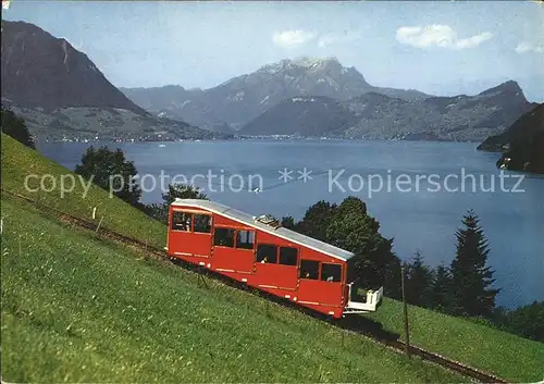 Zahnradbahn Treib Seelisberg Bahn Vierwaldstaettersee Pilatus Kat. Bergbahn