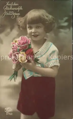 Foto Lepo Nr. 2179 2 Geburtstag Rosen Kind  Kat. Fotografie