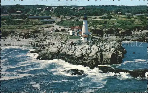 Leuchtturm Lighthouse Portland Head Light Maine Fliegeraufnahme Kat. Gebaeude