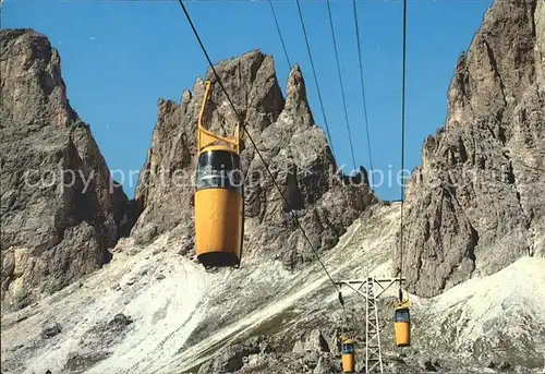 Seilbahn Dolomiti Passo Sella Forcella del Sassolungo Kat. Bahnen