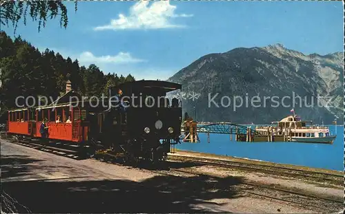 Zahnradbahn Achensee Schiffsstation Seespitz Motorschiff  Kat. Bergbahn