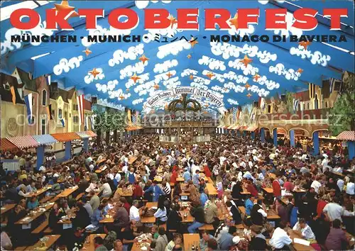 Oktoberfest Bierzelt Muenchen Kat. Feiern und Feste