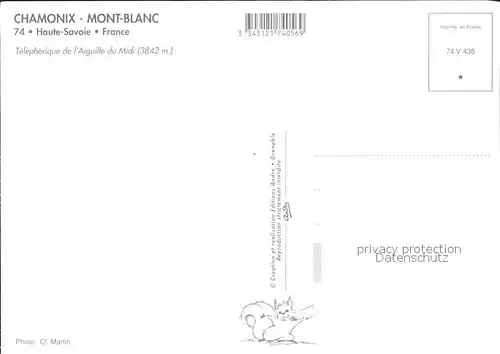 Seilbahn Aiguille du Midi Chamonix Mont Blanc Kat. Bahnen